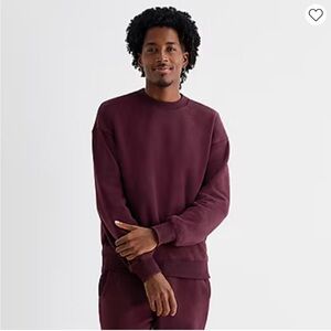 NWT Xersion Quick Dry Cotton Blend Fleece Mens Crew Neck Long Sleeve Sweatshirt